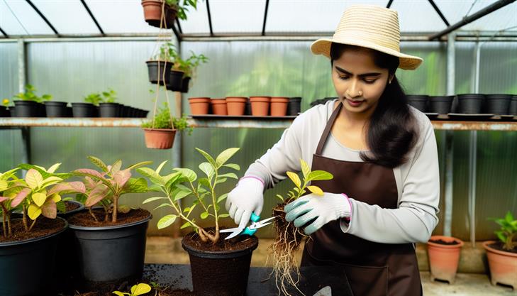 Potted plant root control techniques, limiting plant size, detailed guide.