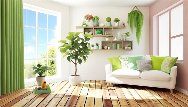 Indoor plants for greening your space with vibrant foliage and various textures.