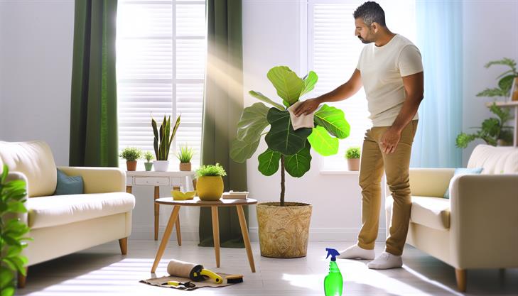 Indoor plant leaves cleaning tutorial, complete guide on cleaning indoor plants.