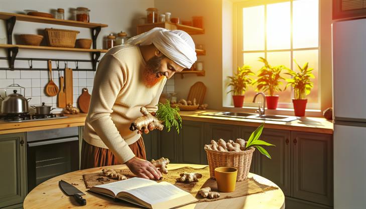 Homegrown ginger harvested indoors with step-by-step guide instructions.