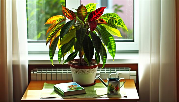 Croton plant care guide with vibrant foliage and essential maintenance tips.