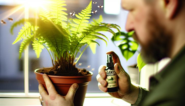 Houseplant with gnat repellent methods, effective gnat control strategies, indoor plant care solutions.