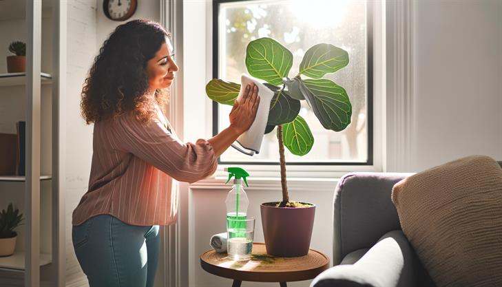 Indoor plant leaf care tips for maintaining health and shine; healthy, shiny plant leaf maintenance techniques.