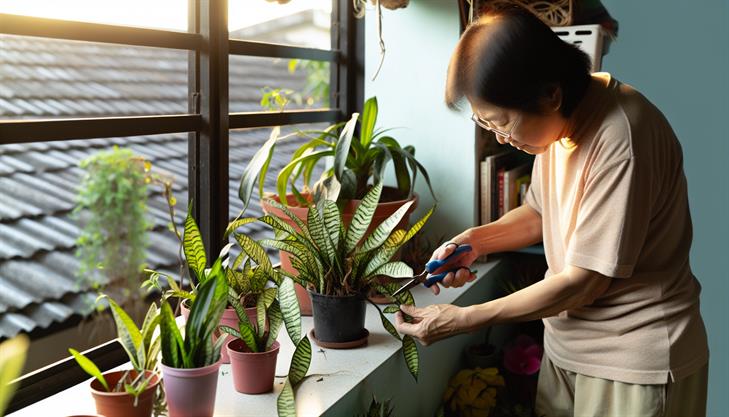 Zebra plant with trimmed lower leaves showcasing health benefits and expert gardening tips.